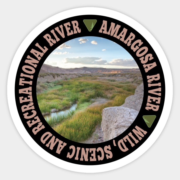 Amargosa River Wild, Scenic and Recreational River circle Sticker by nylebuss